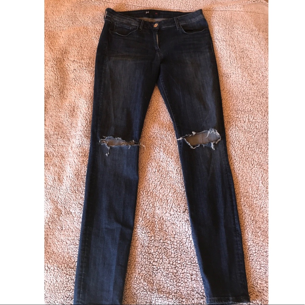 3 X 1 NYC Skinny Jean w/ Distressed Knees